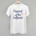 Happiest At The Ballpark Navy Script