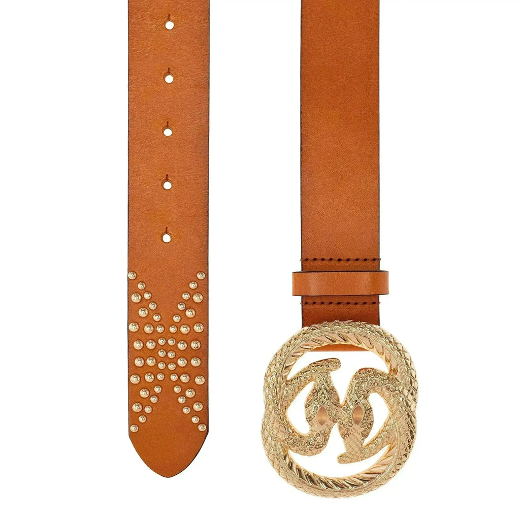 Snake Glam Brown camel Color Belt For women | Femstylo