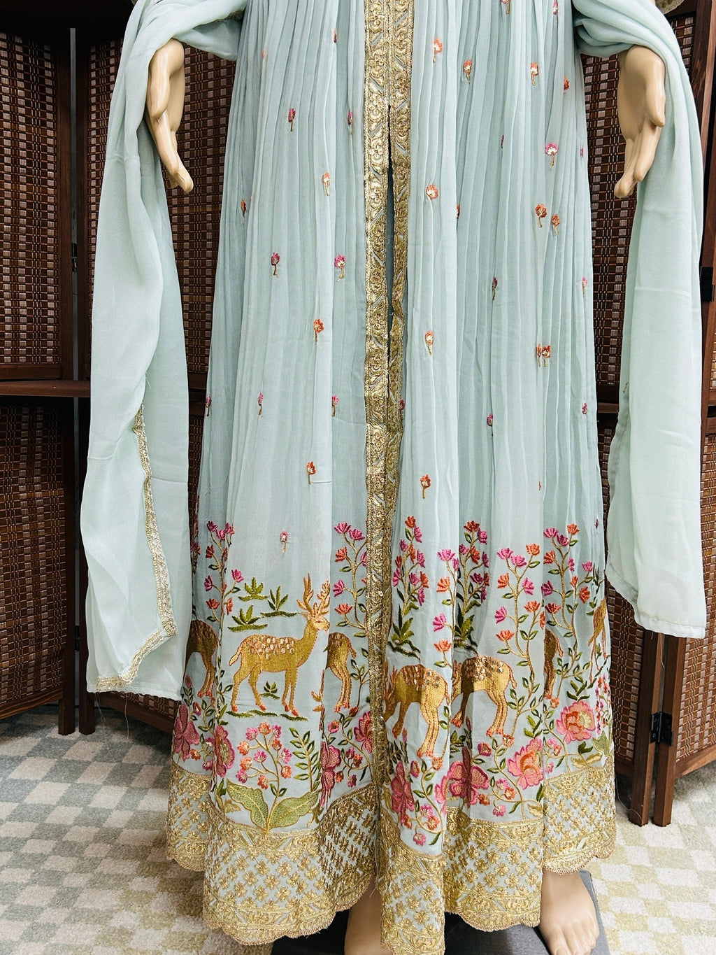 Party wear  long dress with Plazzo phant