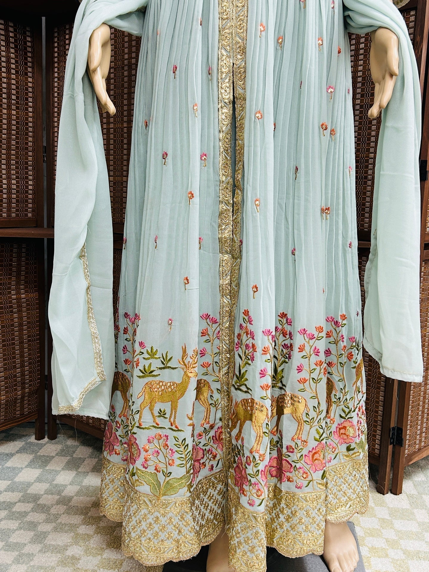 Party wear  long dress with Plazzo phant
