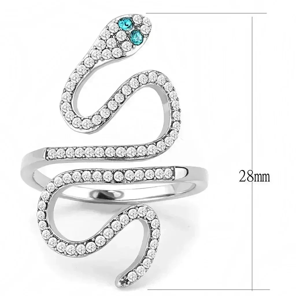 Women Stainless Steel Synthetic Crystal Rings