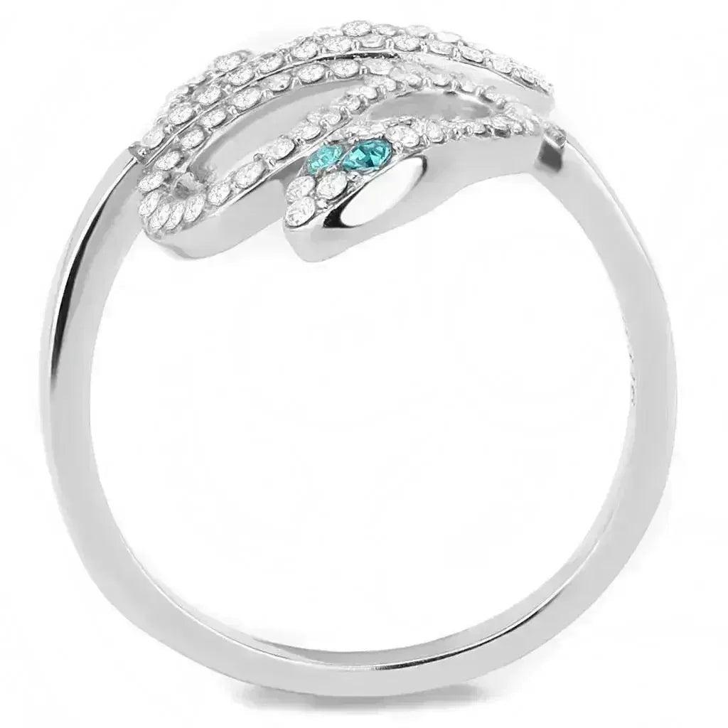 Women Stainless Steel Synthetic Crystal Rings