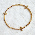 Dot Dot Golden Cross Stretch Bracelet