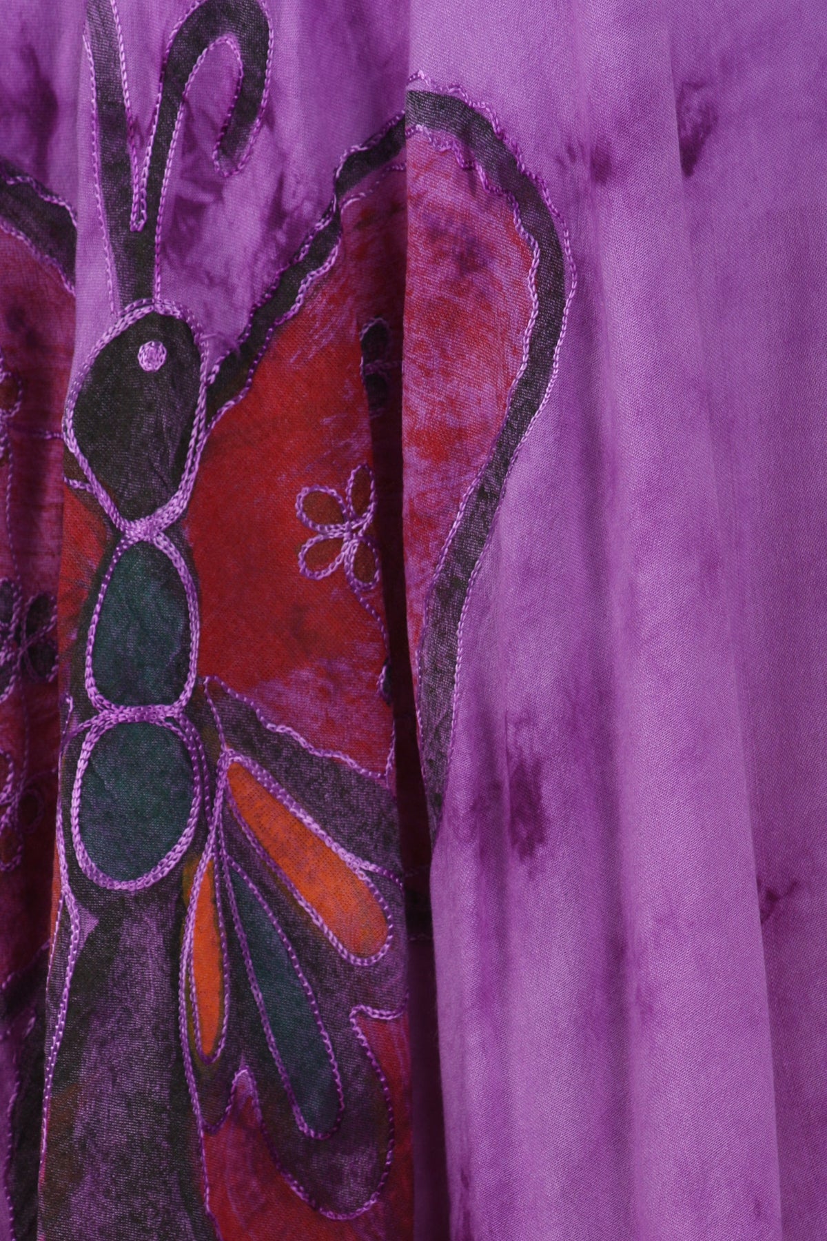 Sakkas Butterfly Tie Dye Tank Sheath Caftan Mid Length Dress