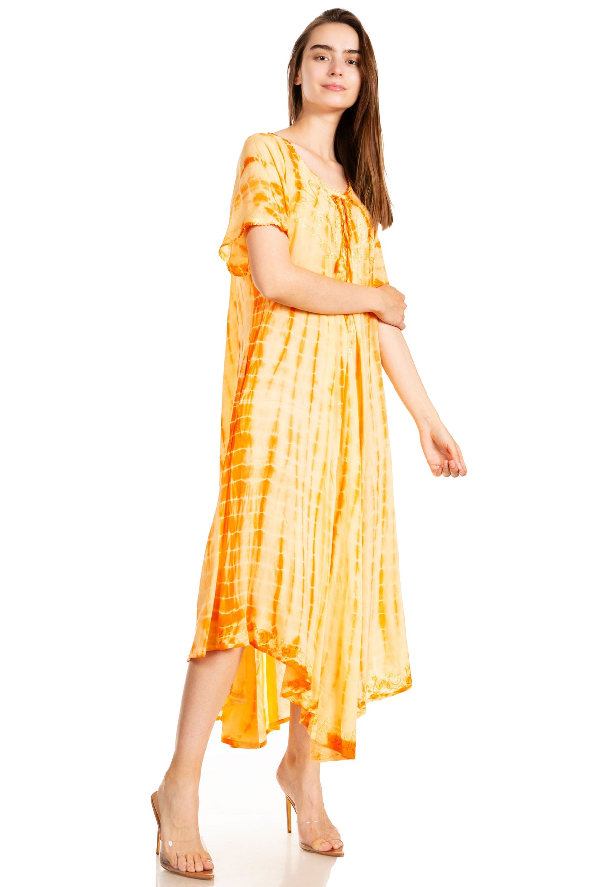 Sakkas Melika Tie Dye Caftan Dress