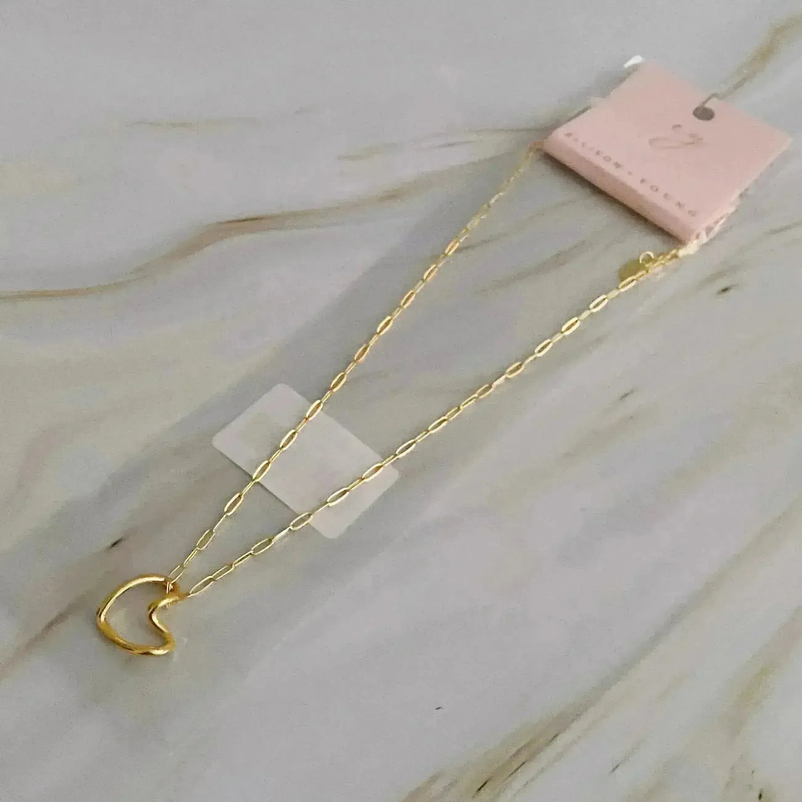 Heart And Chain Necklace - Dainty Gold Heart Pendant | Femstylo