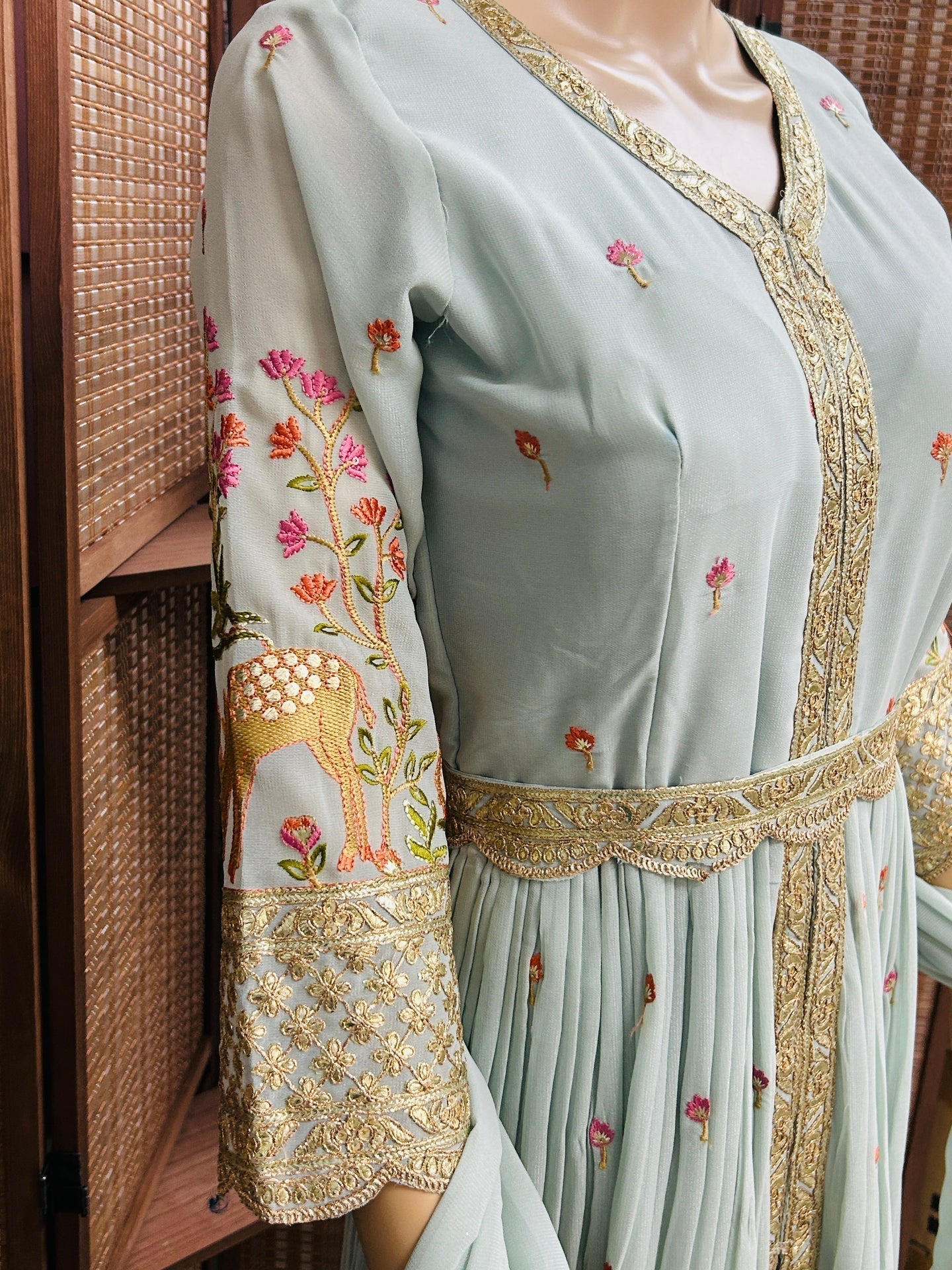 Party wear  long dress with Plazzo phant