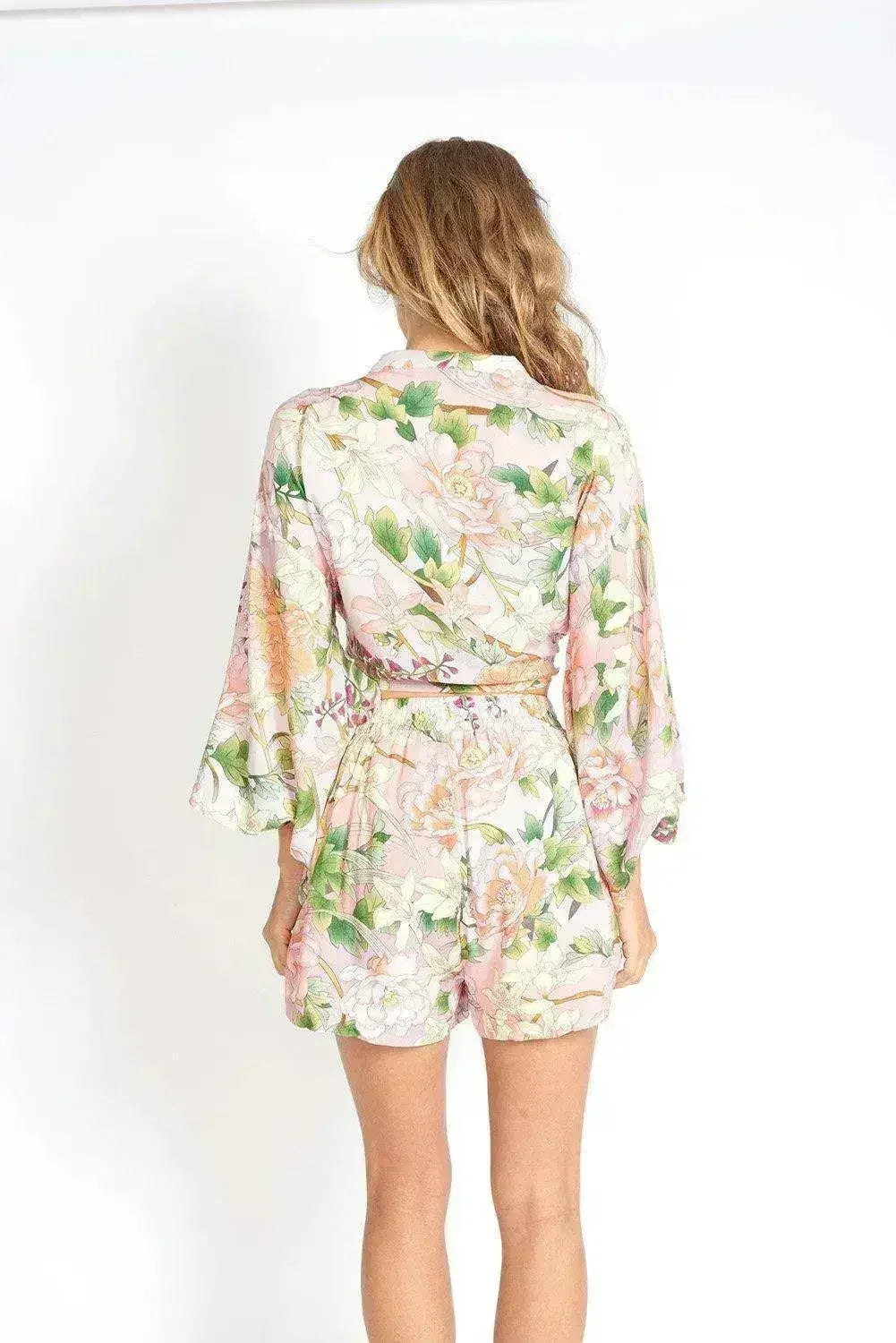Flowers On My Mind Floral Front Tying Crop Top