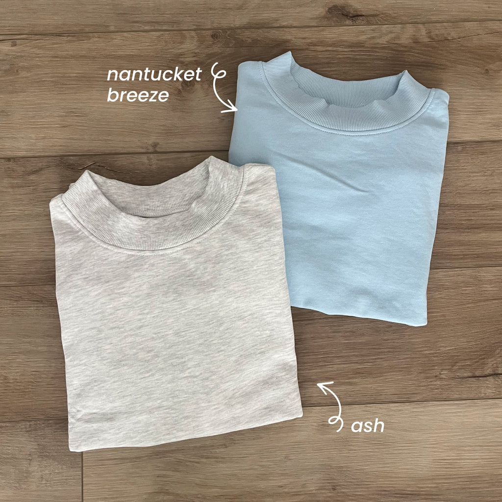 Nantucket Breeze Oversized French Terry Mockneck