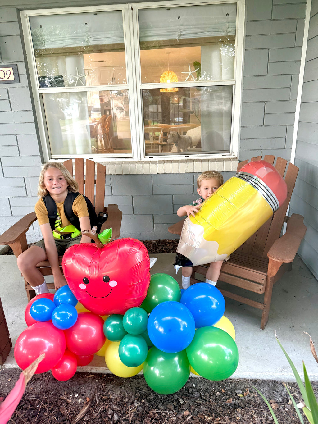 Smiling Red Apple 21" Foil Balloon