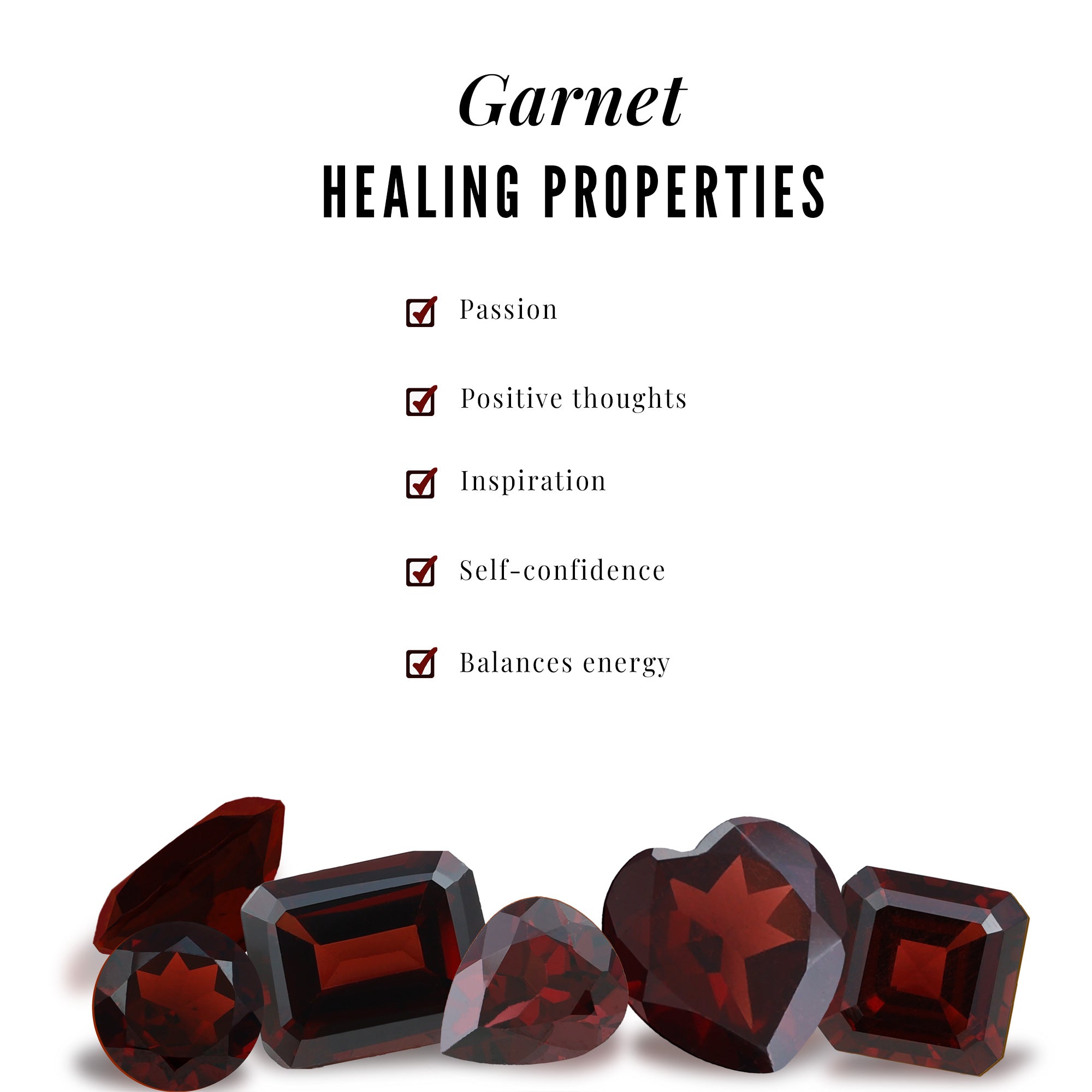 Garnet Infinity Necklace and Earrings Set