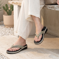 Sarya - Olive Thong Wedges