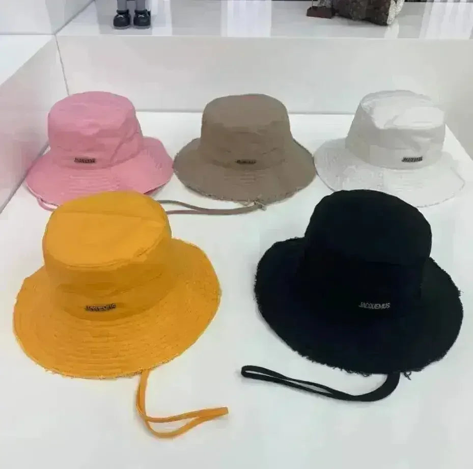 Women's Cotton Sun Hat - Wide Brim Khaki Hat - UPF Beach Essential