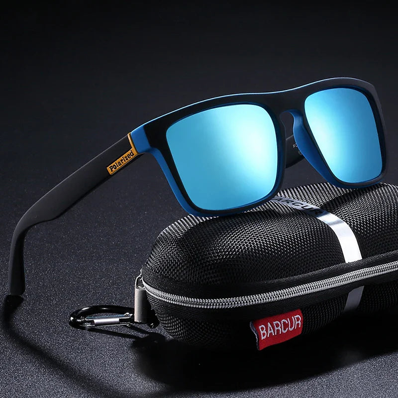 BARCUR Men's Polarized Driving Sunglasses – UV400 Protection Lightweight TR90 Frame Anti-Glare Lens Stylish Oculos de Sol Summer Sunglasses