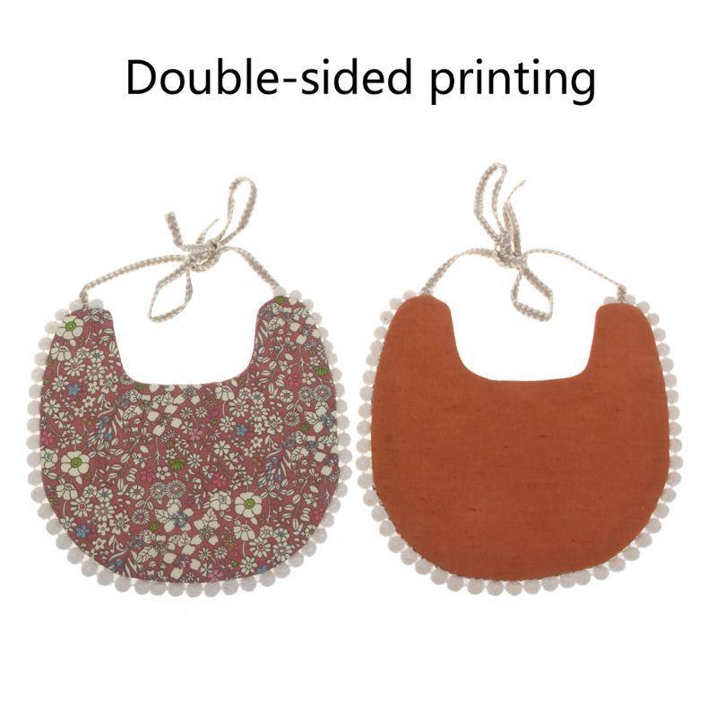 Baby Tassel Saliva Towel Floral Vintage Newborn Double Side Bandana Bibs For Boys And Girls