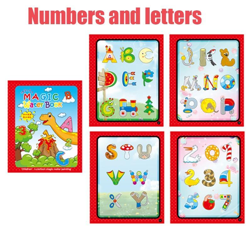 8 Types Montessori Toys Reusable Coloring Book Magic Water Drawing Book Sensory Early Education Toys For Kids