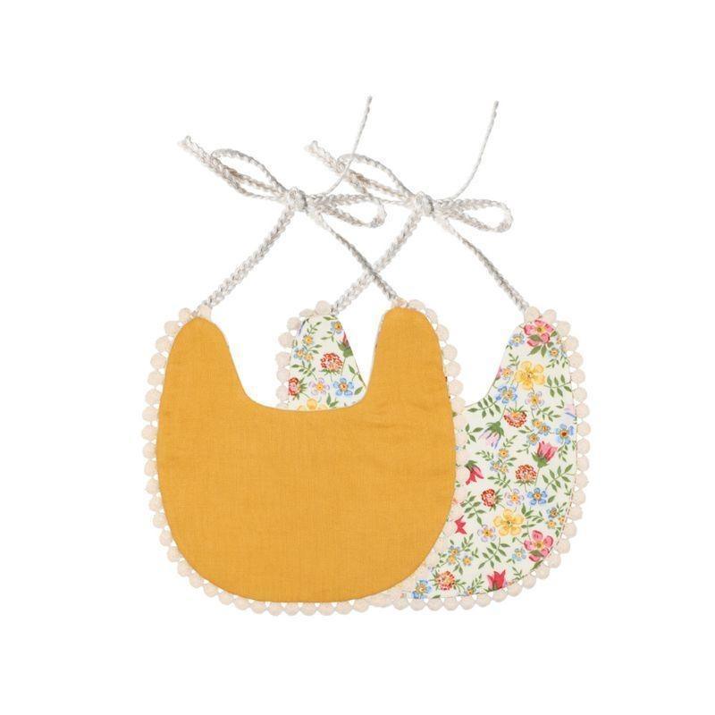 Baby Tassel Saliva Towel Floral Vintage Newborn Double Side Bandana Bibs For Boys And Girls