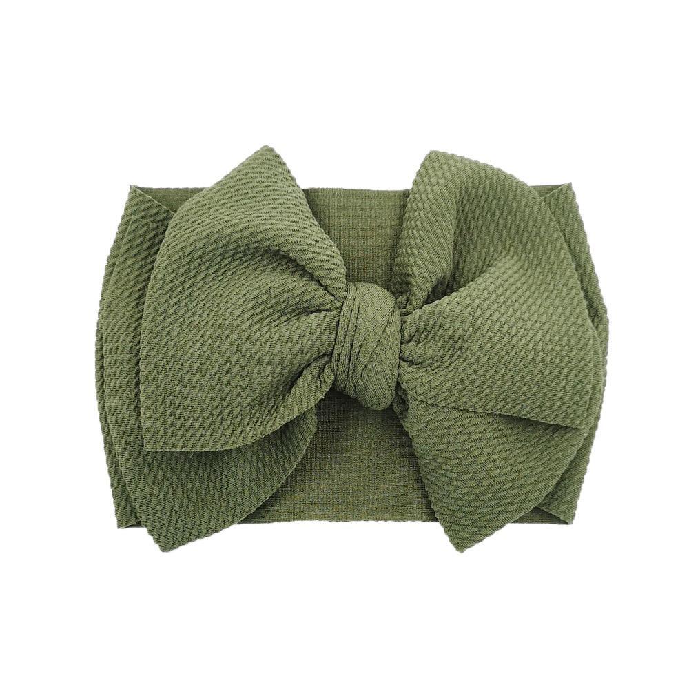 Baby Girls Headband Toddler Big Bow Hairband Cute Solid Stretch Turban For Baby Girls
