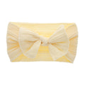Big Bow Soft Nylon Headbands Flower Print Nylon Turban Hairband Oversize Bunny Bow For Baby Kids