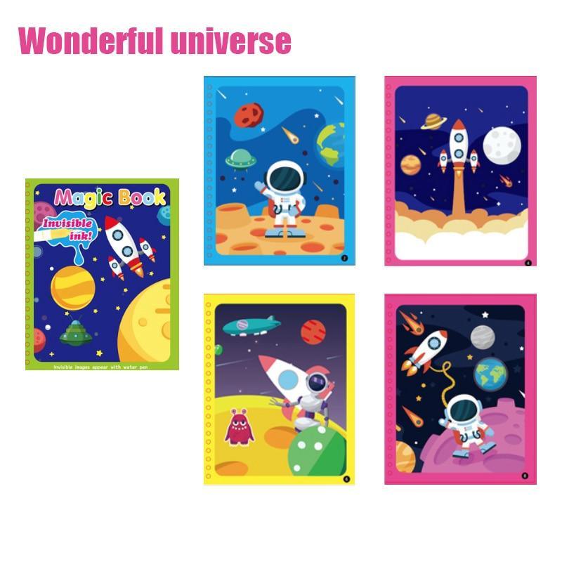 8 Types Montessori Toys Reusable Coloring Book Magic Water Drawing Book Sensory Early Education Toys For Kids