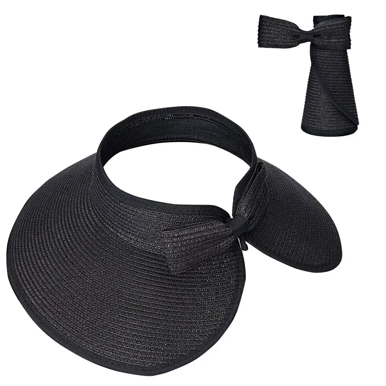 Women Summer Visors Hat Hat - Stylish and UV-Resistant for Outdoor HikingFoldable Sun Cap Wide Large Brim Beach Straw Hats Chape