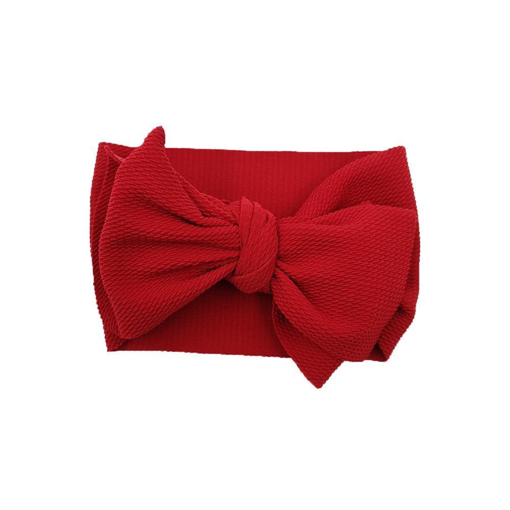 Baby Girls Headband Toddler Big Bow Hairband Cute Solid Stretch Turban For Baby Girls