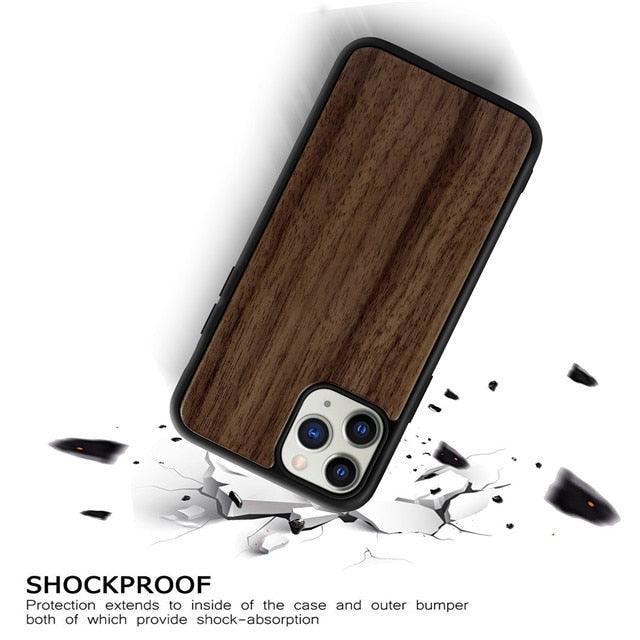 Vintage Wooded Back Case For iPhone 14 13 Mini 12 SE XR X S Max 8 7 Plus Genuine Bamboo Wooden Hard Phone case iPhone 11 Pro Max Strong Hard Protective Case For iPhone