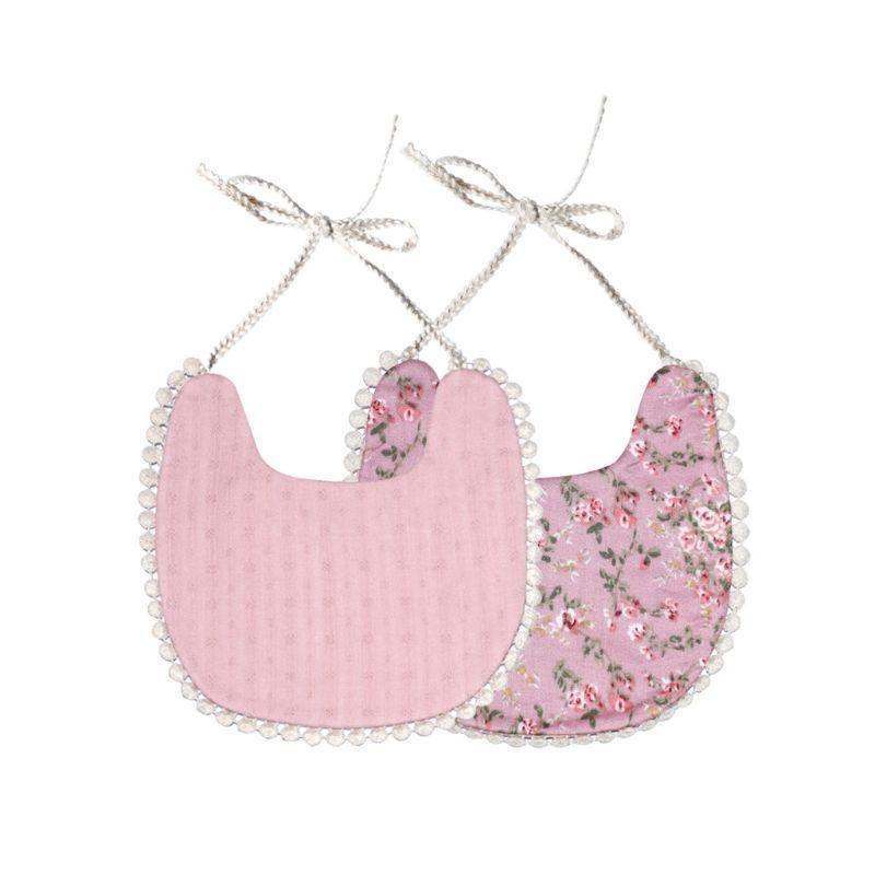 Baby Tassel Saliva Towel Floral Vintage Newborn Double Side Bandana Bibs For Boys And Girls