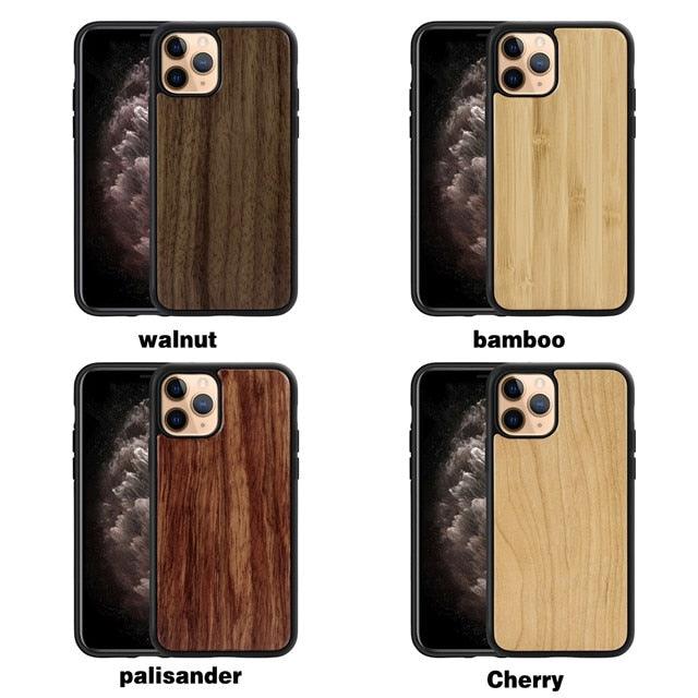 Vintage Wooded Back Case For iPhone 14 13 Mini 12 SE XR X S Max 8 7 Plus Genuine Bamboo Wooden Hard Phone case iPhone 11 Pro Max Strong Hard Protective Case For iPhone
