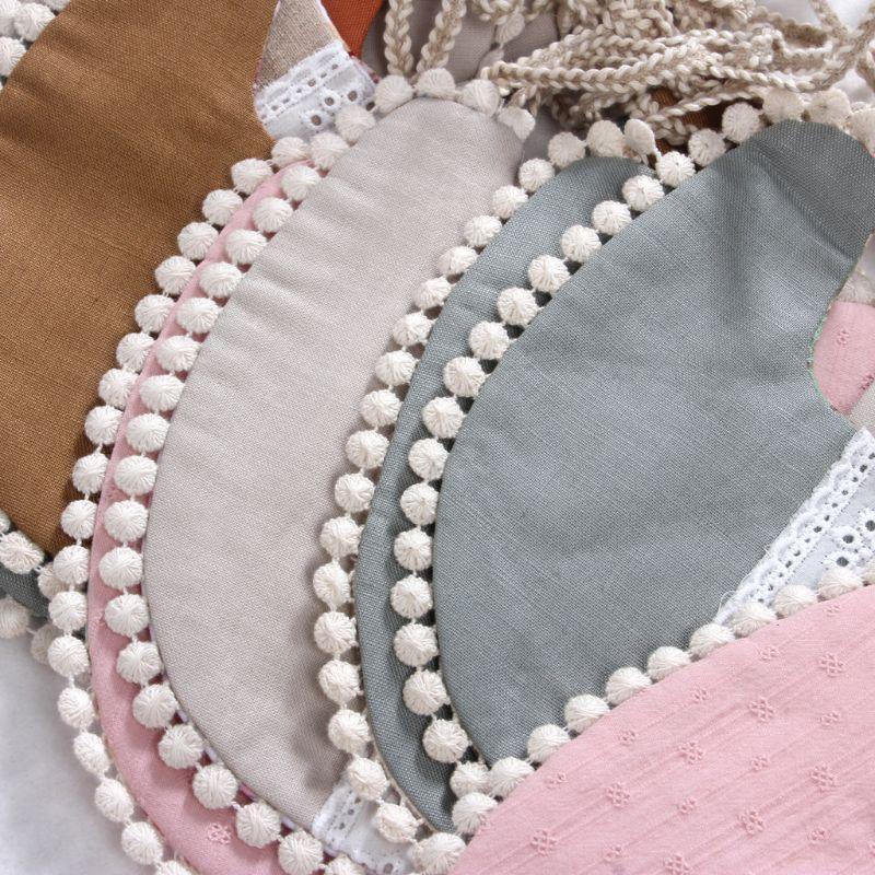 Baby Tassel Saliva Towel Floral Vintage Newborn Double Side Bandana Bibs For Boys And Girls