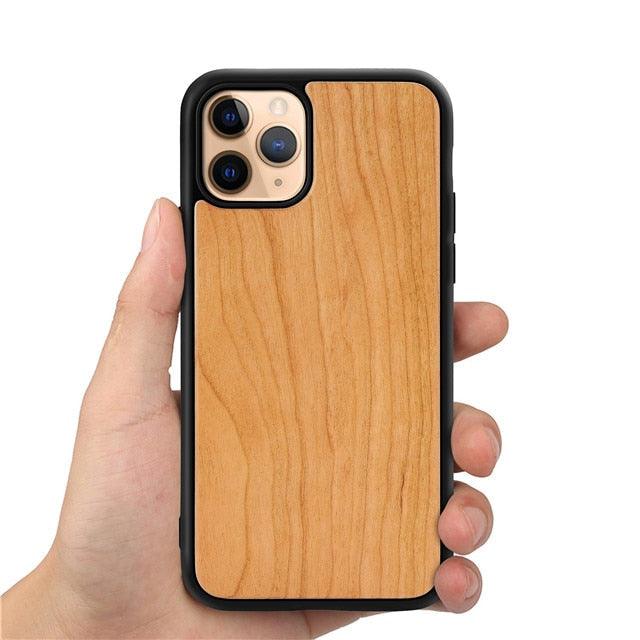 Vintage Wooded Back Case For iPhone 14 13 Mini 12 SE XR X S Max 8 7 Plus Genuine Bamboo Wooden Hard Phone case iPhone 11 Pro Max Strong Hard Protective Case For iPhone