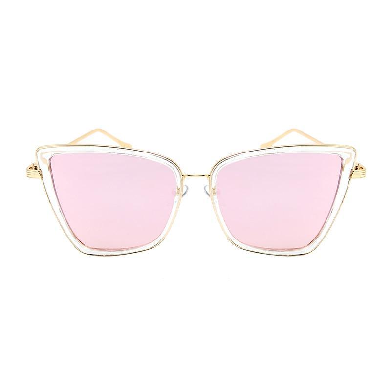 2021 New Cateye Sunglasses for Women In Vintage Metal Glasses Style For Women And Lady With  Mirror Retro  Glasses And UV400 Protection
