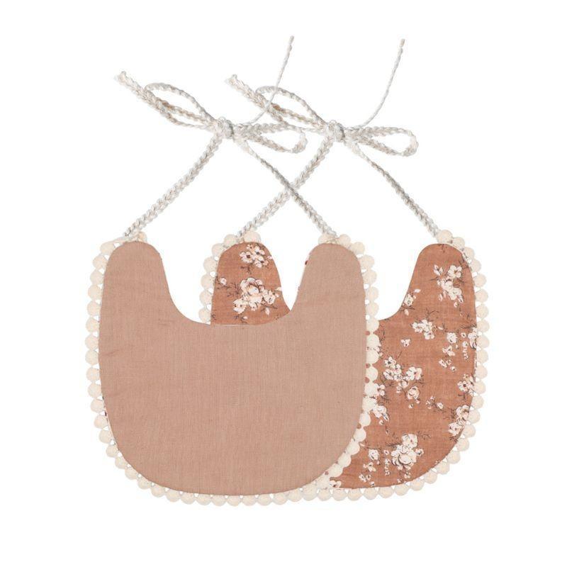 Baby Tassel Saliva Towel Floral Vintage Newborn Double Side Bandana Bibs For Boys And Girls