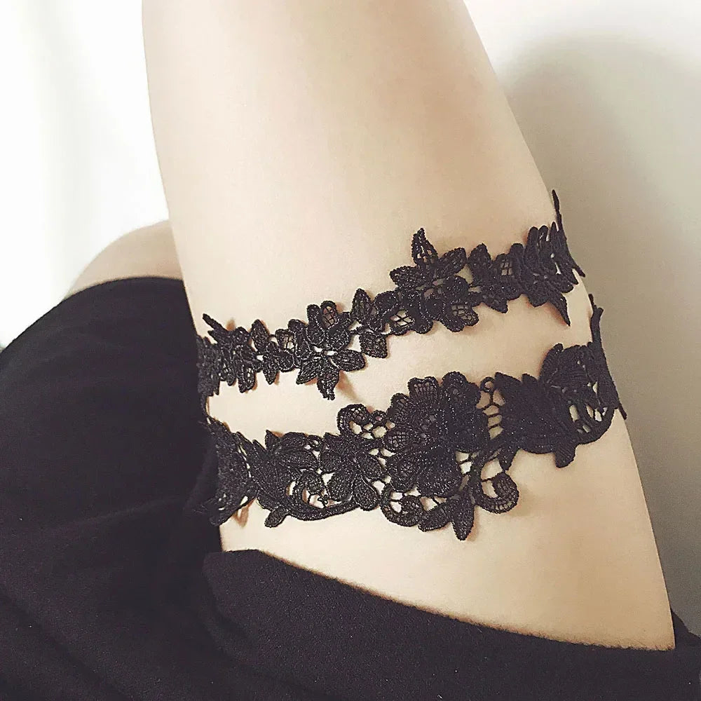K02 Fashion Soft Sexy Lace Garter Belt for Women Lace Belt Legs Ring Bridal Garter Set Bride Wedding Accessories Bride Garter