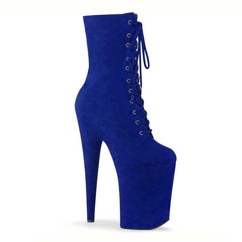 8 Inch Pole Dancing Boots 20cm PU Stilettos Ankle Boots Women's