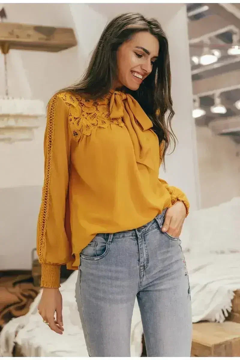 Embroidery Long Sleeve Summer Spring Hollow Out | Femstylo