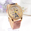 Fashion Paris Style Tower Butterfly PU Leather Women Watch Wrist Watch Ladies Watch For Women and Ladies and Girls