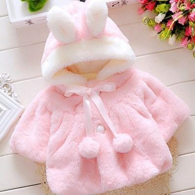 Baby Girls Coat Winter Spring Baby Girls Princess Coat Jacket Rabbit Ear Hoodie Casual Outerwear For Girl Infants Clothing Jacket Luxury Style