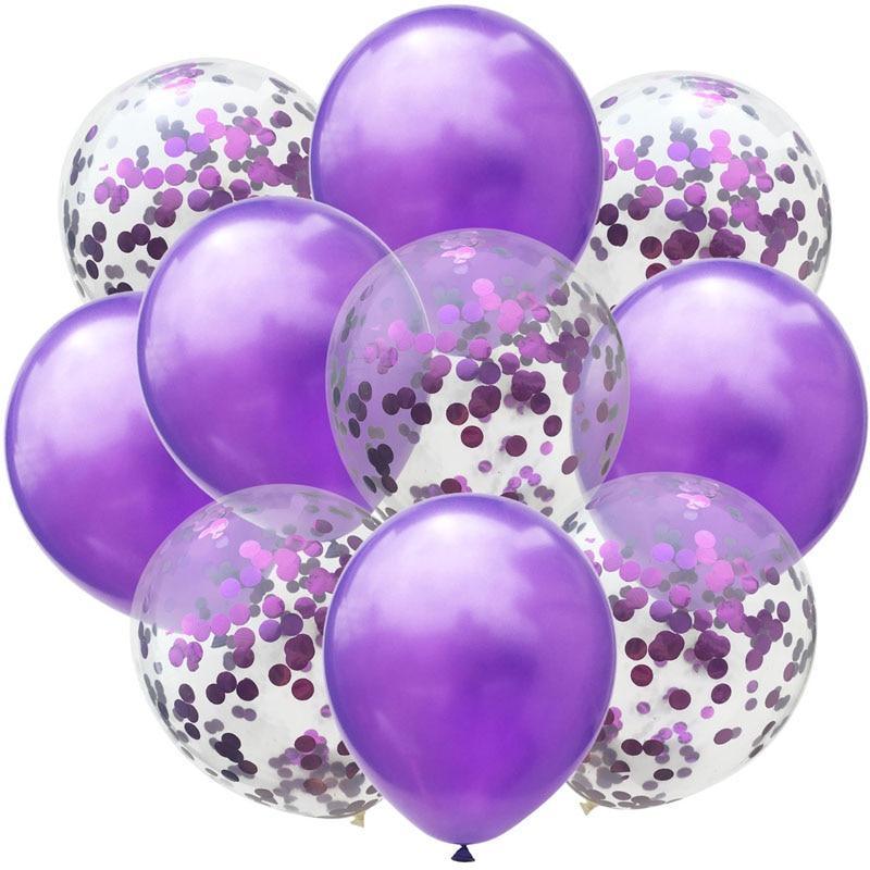 20pcs 12inch Latex Balloons And Colored Confetti Birthday Party Decorations Mix Rose Wedding Anniversary Kids Gift Helium Ballons In Luxury Modern Design