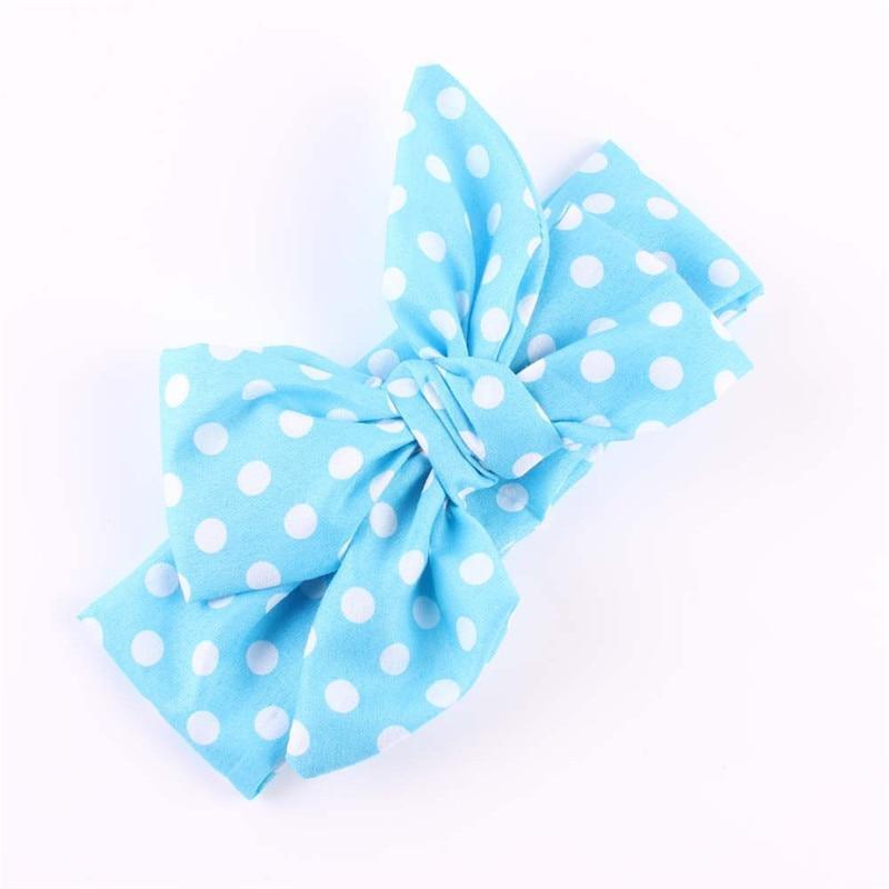 Modern Big Bowknot Headband For Baby Girls Bow hair band dot Cotton turban Head Wrap Hair Accessories