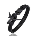 Luxury Plane Bracelets For Men and Women Charm Survival Rope Chain Paracord Bracelet Metal Airplane Hooks Summer Style