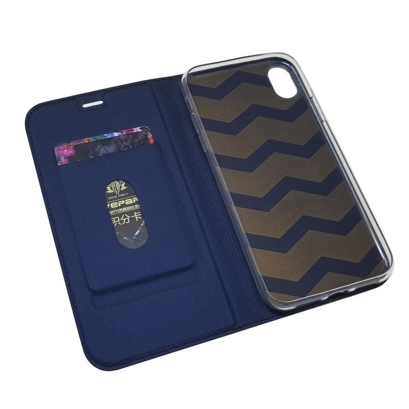 Lightweight Simple iPhone XS Case on for iPhone XS Max X XR 6S 5S 7 8 Plus 11 pro max Cover Luxury Wallet Magnet Flip Leather Cases Magnetic Closure PU Leather Phone Case Full Protective Cover for iPhone