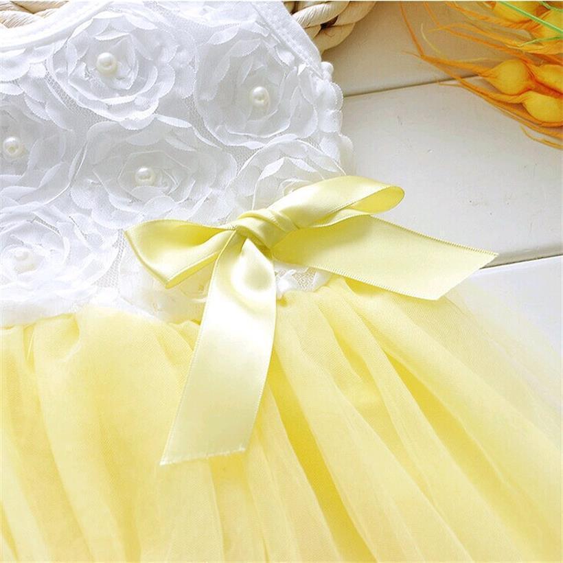 Kids Baby Girls Beautiful Flower Dress Princess Summer Sleeveless Mini Tutu Dress For Modern Baby Girls