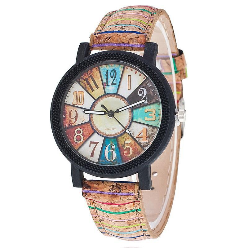 Fashion Casual Vintage Leather Women Quartz Wrist Watch  For Women and Girls
