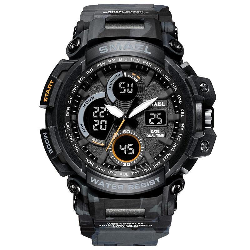 Army Green Modern Sport  Waterproof 50M Men Watches With LED Digital Display In Military Armi Relogio Masculino Style