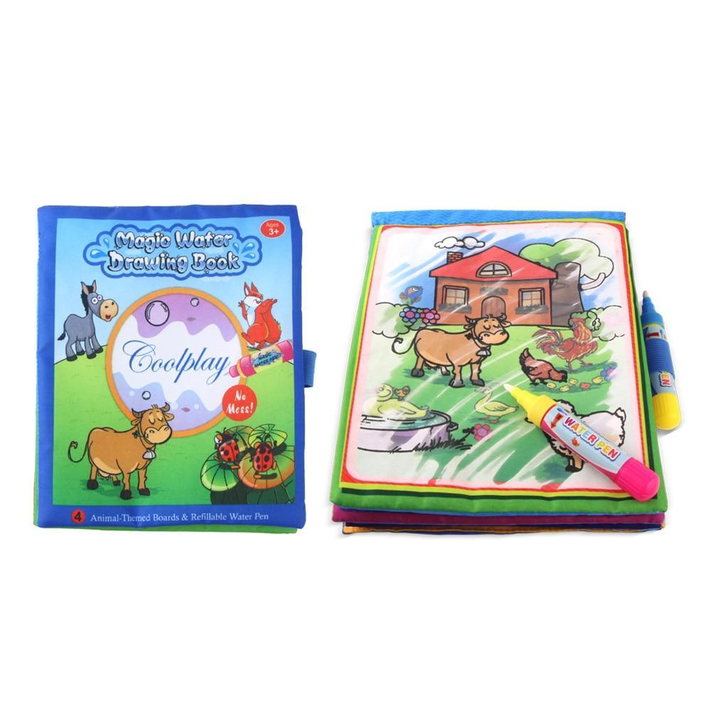 4 Types Magic Water Drawing Books Coloring Book in Drawing Toys Reusable Books Early Learning Toys Educational Toys
