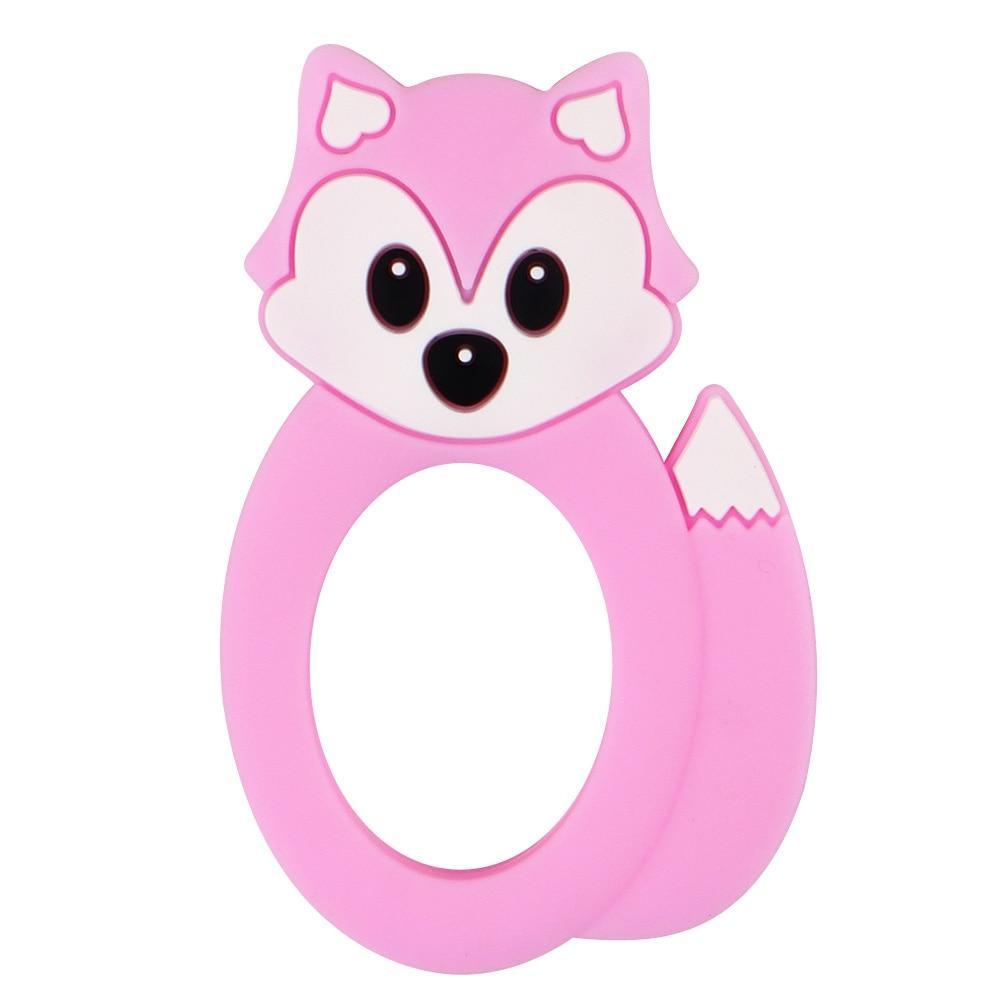 Baby Silicone Teethers BPA Free Teething Toy Animal Dog Koala Owl Elephant Baby Ring Teether Silicone Beads For Kids and Baby