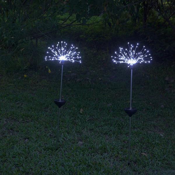 90/150 LED Multicolor Solar Waterproof Decorative Lights Firework Lamp For Yard Pathway Garden Christmas Decoration For Parties