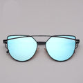 NEW  Stevvex Designer Cat eye Sunglasses For Women and Ladies in Vintage Metal Reflective Glasse Mirror Retro Oculos De Sol Gafas Style With UV 400 Protection