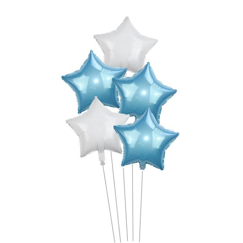 5Pcs 18inch Gold Silver Foil Star Balloon Wedding Balloons for Decoration For Birthdays Baby Children's Kids Birthday Party Wendings Luxury Pentagram Balloons